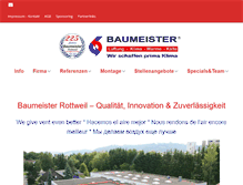 Tablet Screenshot of baumeister-klima.de